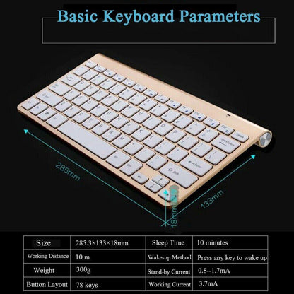 Mini Wireless Keyboard & Mouse for PC/MAC